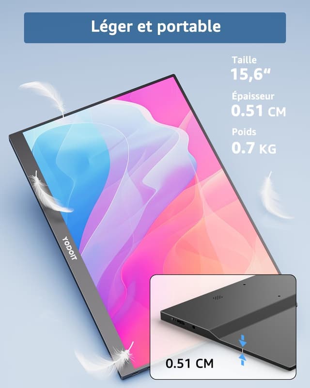 Écran portable gain de productivité fhd Yodoit