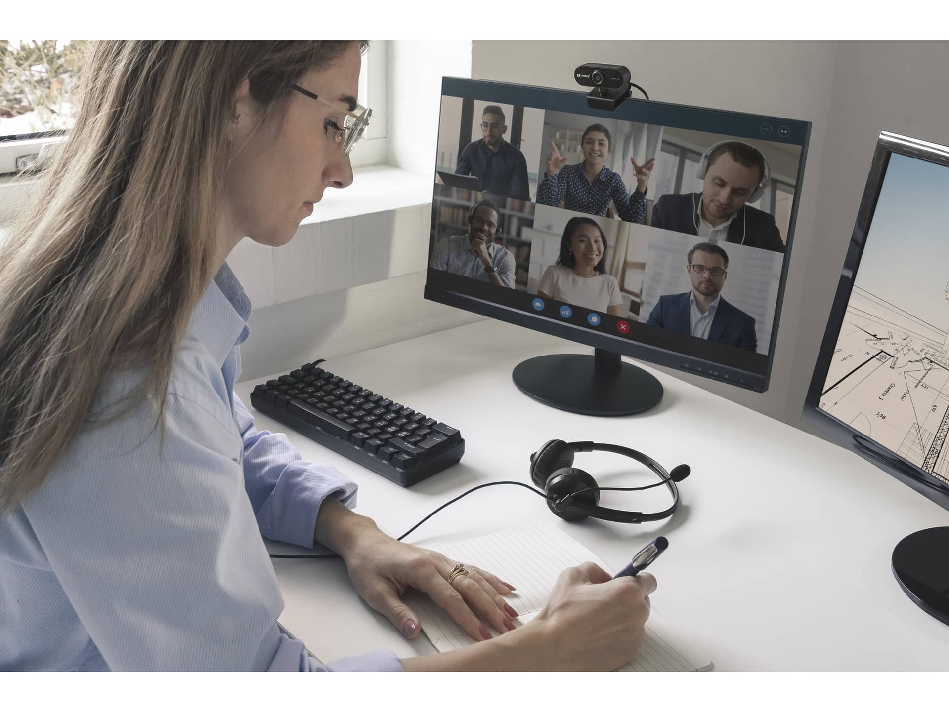 Image de couverture du guide Webcams Full HD 1080p : bien apparaître en visio en télétravail