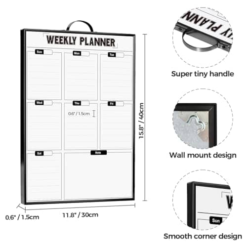 Vue detaillee 1 du produit Tableau mural organise votre semaine portable ANLIOTE