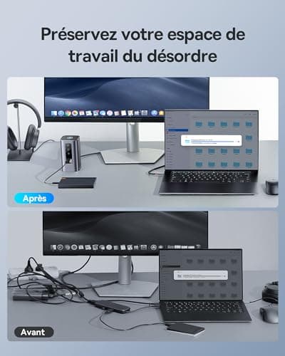 Station d'accueil triple affichage-4k Baseus