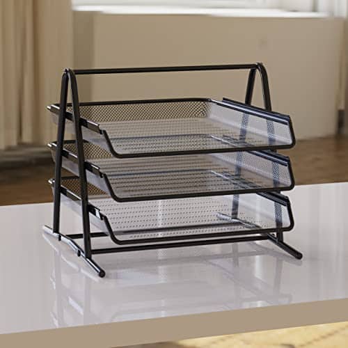 Vue detaillee 1 du produit Organisateur de bureau 3 niveaux pour tri Detectalia