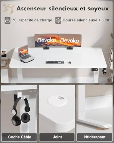 product-Devoko-Bureau-Assis-Debout-électrique-réglable-en-Hauteur-120-x-60-cm-avec-tiroirs,-Port-de-Charge-USB-A-d'ordinateur-avec-Plateau-de-Gestion-des-câbles-sur-Pied-avec-3-Fonctions-mémoire,-Blanc-3.jpg