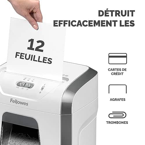 Vue detaillee 2 du produit Destructeur de documents sécurité din p4 Fellowes
