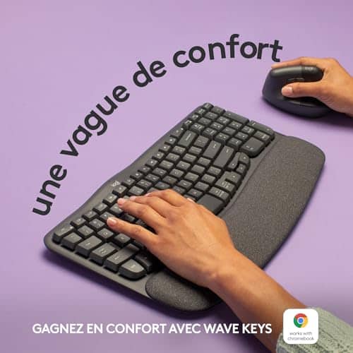 Vue detaillee 1 du produit Clavier ergonomique confort de frappe Logitech
