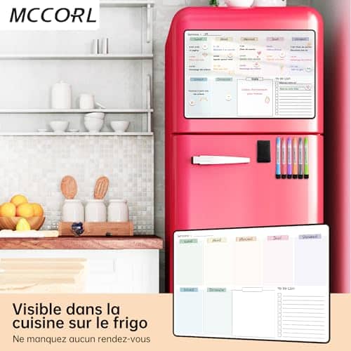 Vue detaillee 2 du produit Calendrier magnétique organisation hebdomadaire MCCORL