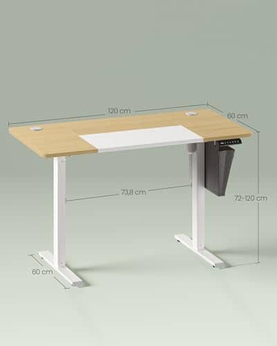 Vue detaillee 1 du produit Bureau électrique réglable posture ergonomique SONGMICS