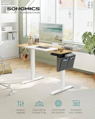 Vue detaillee 2 du produit Bureau électrique réglable posture ergonomique SONGMICS