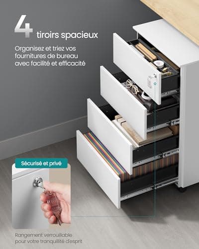 product-SONGMICS-Caisson-de-Bureau,-Meuble-de-Bureau,-Casier-sur-roulettes,-Métallique,-pour-Imprimante,-Verrouillable,-4-Tiroirs,-Prémonté,-Télétravail,-45-x-39-x-69-cm,-Blanc-Mat-OFC064W14-3.jpg