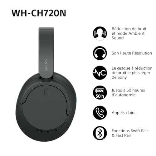 Vue detaillee 1 du produit Casque Bluetooth autonomie 35 h télétravail Sony