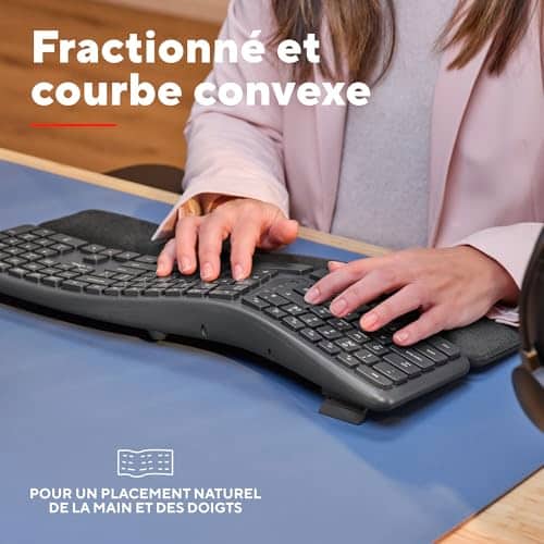 Vue detaillee 2 du produit Clavier ergonomique posture améliorée sans fil Trust