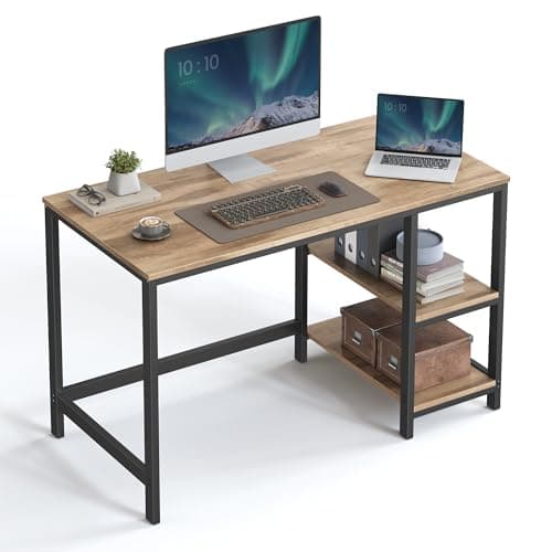 Bureau surface spacieuse étagères modulables VASAGLE