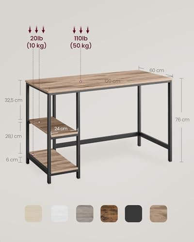 product-VASAGLE-Bureau-d'Ordinateur,-120-x-60-x-76-cm,-Table-Informatique,-Style-Moderne,-pour-Bureau-à-Domicile,-Chambre-à-Coucher,-Salon,-Marron-Camel-et-Noir-d'encre-LWD047K01-6.jpg