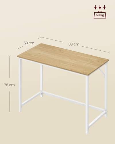 Vue detaillee 2 du produit Bureau compact ergonomique pour télétravail VASAGLE