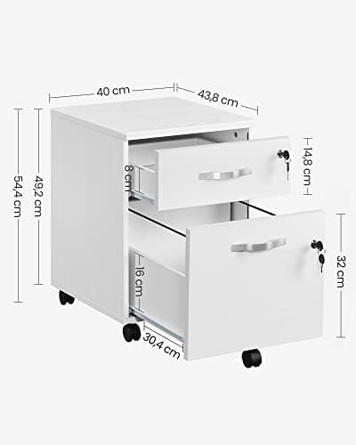 Caisson de bureau mobile gain de place VASAGLE