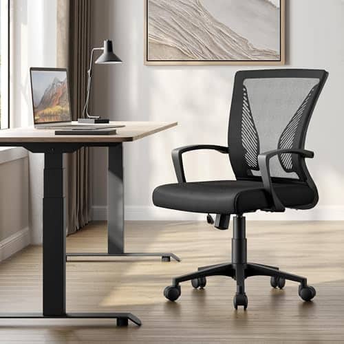 Vue detaillee 1 du produit Yaheetech Chaise Bureau Maille Respirante Hauteur Réglable