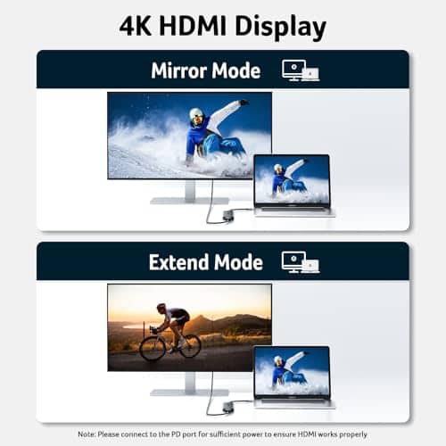 Vue detaillee 2 du produit Hub USB-C 7-en-1 HDMI 4K pour télétravail Acer