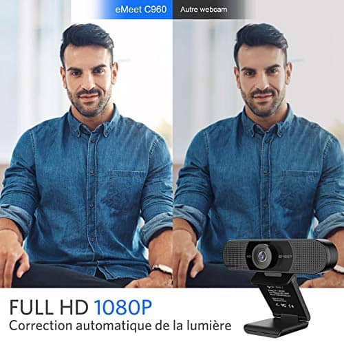 Vue detaillee 2 du produit Webcam full hd 1080p pour visioconférence eMeet